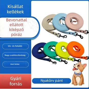 PVC-bevonatos kutyapóráz és nyakörv, vízálló, kopásálló, nagy szilárdságú