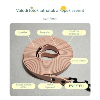 PVC-bevonatos kutyapóráz és nyakörv, vízálló, kopásálló, nagy szilárdságú