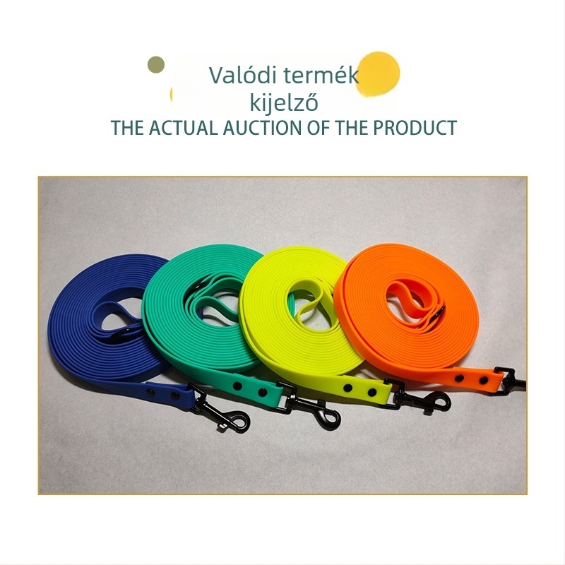 PVC-bevonatos kutyapóráz és nyakörv, vízálló, kopásálló, nagy szilárdságú