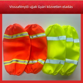 Reflektív ujjvédők tisztítási és út-karbantartási feladatokra - uniszex, szennyeződés elleni védelem, minden évszakban, monokróm