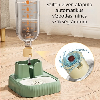 Macska automata víz adagoló keringő vízzel, szűrővel, nagy kapacitású