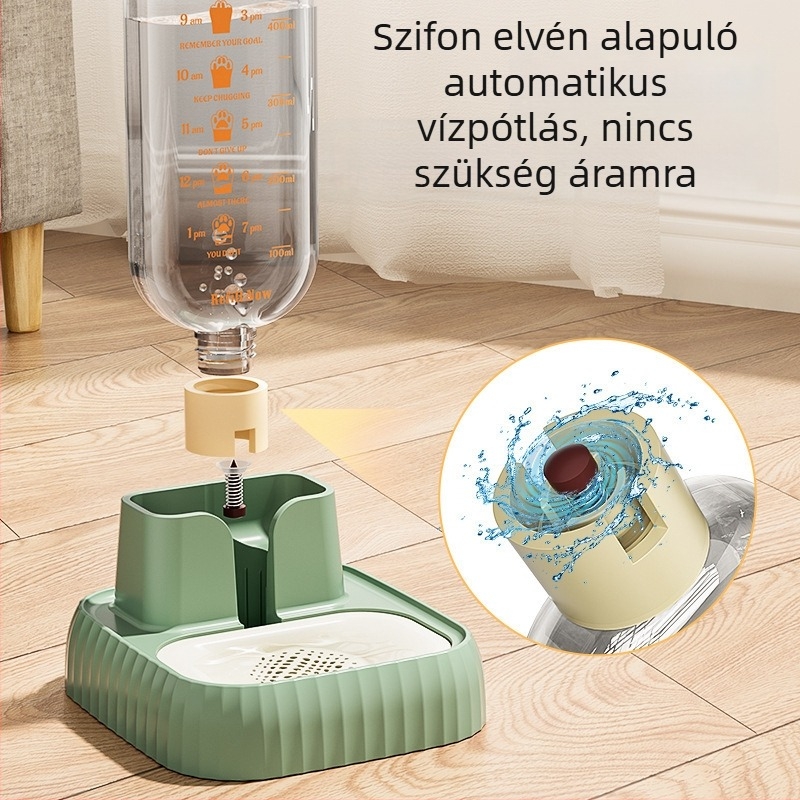 Macska automata víz adagoló keringő vízzel, szűrővel, nagy kapacitású