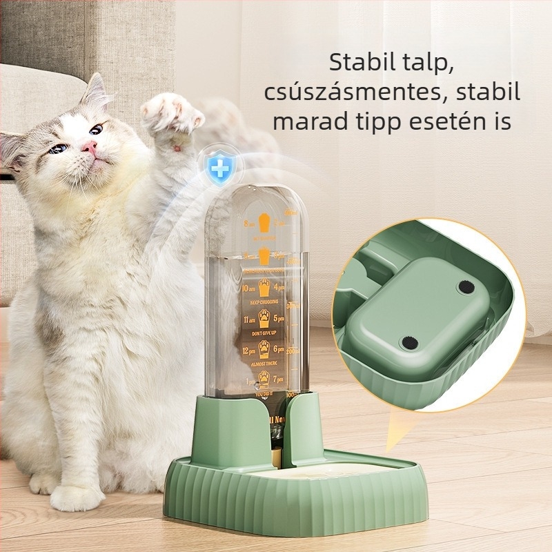Macska automata víz adagoló keringő vízzel, szűrővel, nagy kapacitású