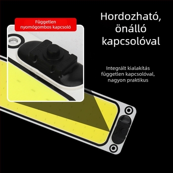 Autó belső COB LED olvasólámpa, 15W, 12–60V, alumíniumlemez, fehér fény