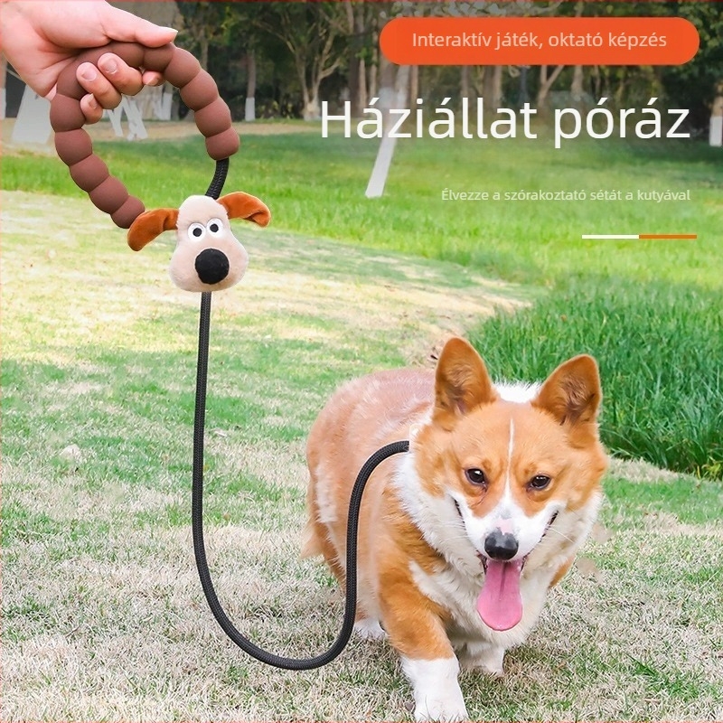 Kutyapóráz, rajzfilmszerű corgi téma, poliészter anyag, Raspberry márka, Zhejiang származás.