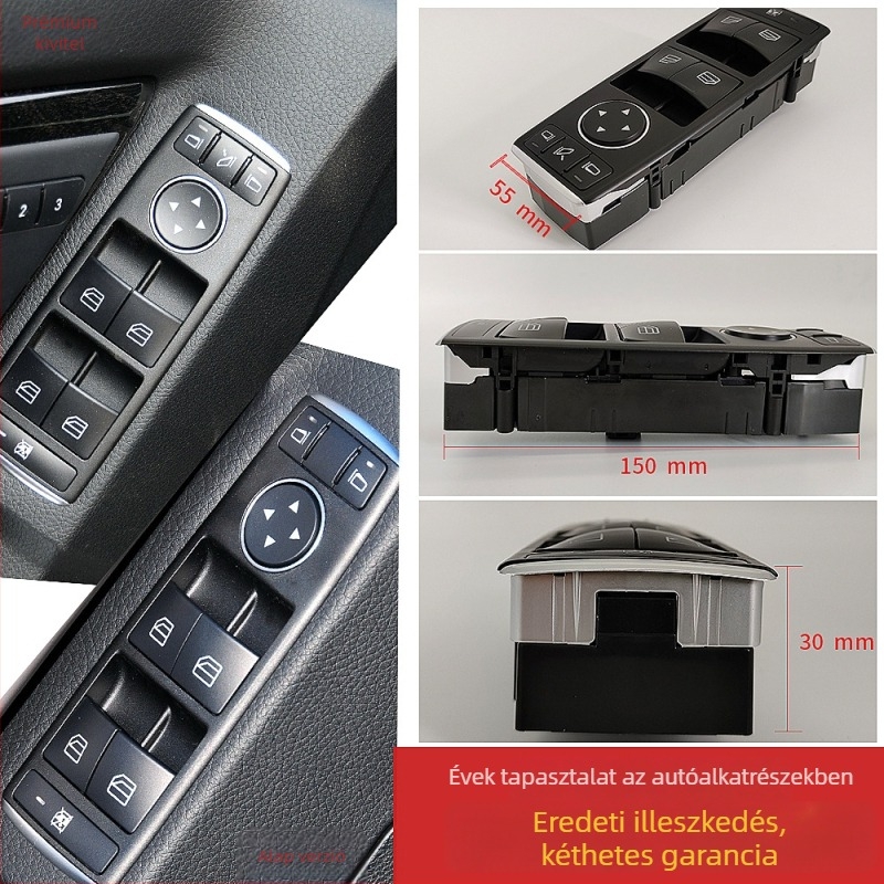 Mercedes-Benz C-osztály W204 és GLK-osztály elektromos ablakkapcsoló, alkatrész-szám 2049055402