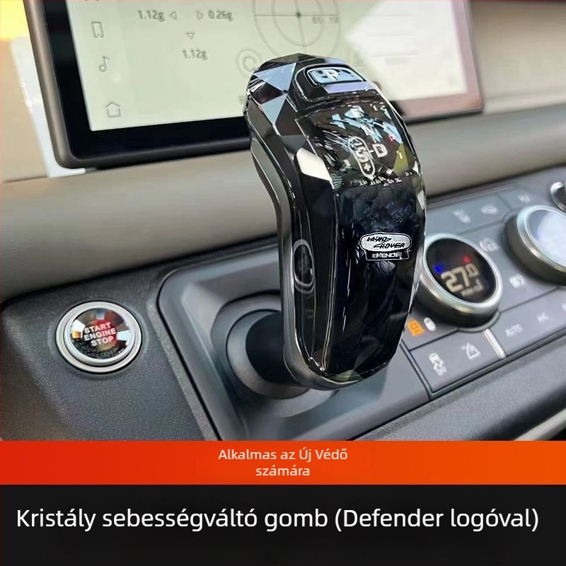 Kristály váltókar Land Rover Defenderhez indító gomb dekorációval