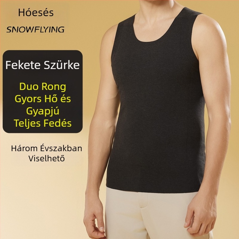 Varrás nélküli gyapjú termoszvető – Y-alakú alapréteg, extravastag 401–500 g/m², kerek nyak, tél