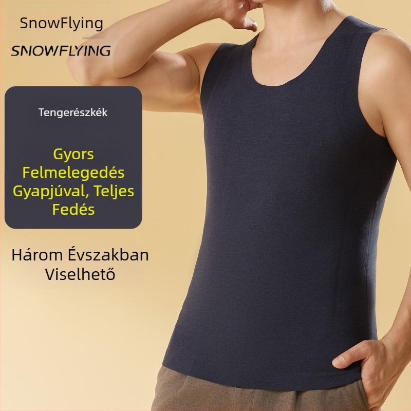 Varrás nélküli gyapjú termoszvető – Y-alakú alapréteg, extravastag 401–500 g/m², kerek nyak, tél