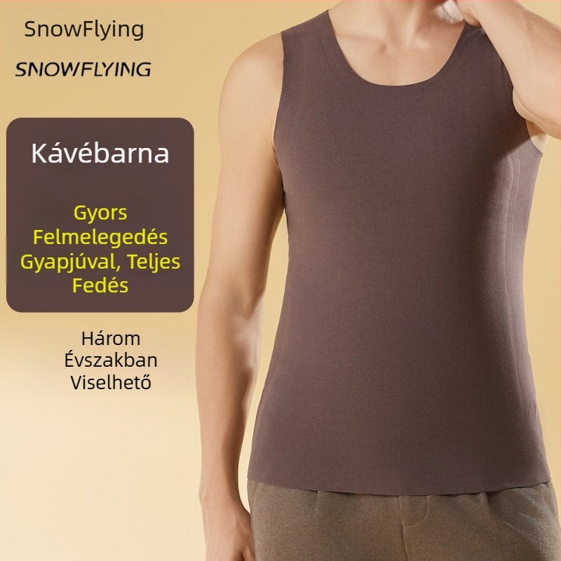 Varrás nélküli gyapjú termoszvető – Y-alakú alapréteg, extravastag 401–500 g/m², kerek nyak, tél