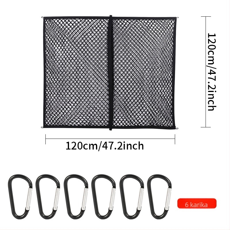 Textil csomagtartó háló – rugalmas felakasztható tároló, univerzális illeszkedés, testreszabható, nyomásálló