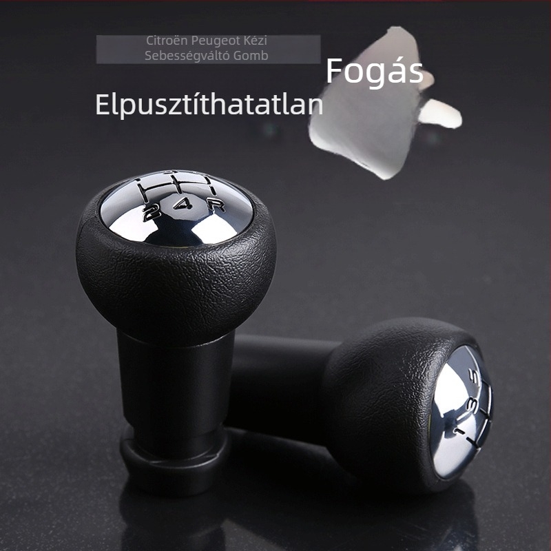 Kézi váltókar gomb – Ball Wave dizájn – kompatibilis a Peugeot 307/408/206/207 modellekkel – OEM, gyári eredetű