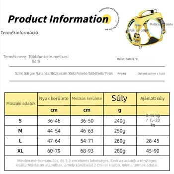 Új lélegző, fényvisszaverő kutya mellkaspánt közepes és nagy testűeknek