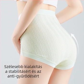 Magas derekú kismama fehérnemű probiotikus béléssel, légáteresztő Lyocell anyagból, ágyék rész 100% pamut