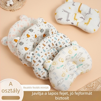 Formázott babapárna: lélegző, korrigáló, többfunkciós, pamut, rajzfilm motívummal