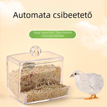 Akrilból készült automata csirke etető és ivóvíz adagolóval (Weibi)