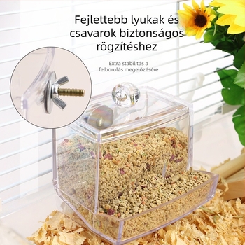 Akrilból készült automata csirke etető és ivóvíz adagolóval (Weibi)