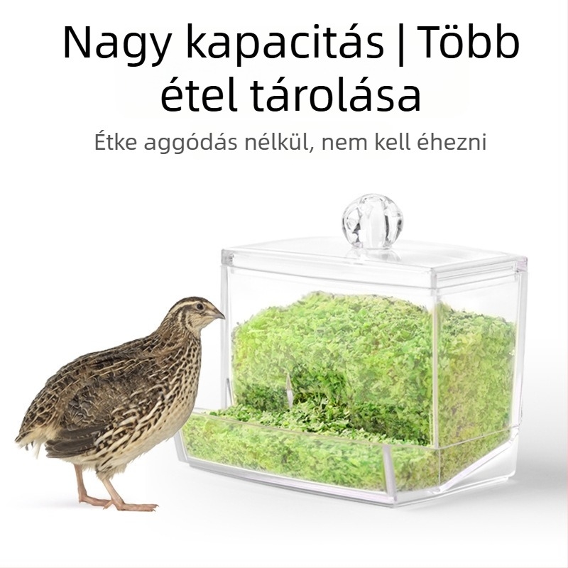 Akrilból készült automata csirke etető és ivóvíz adagolóval (Weibi)