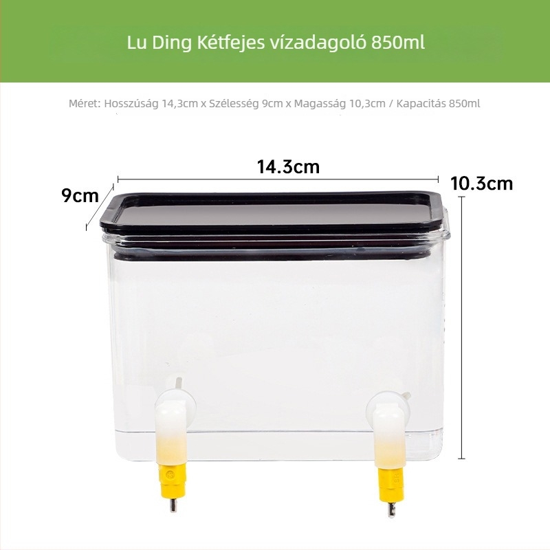 Akrilból készült automata csirke etető és ivóvíz adagolóval (Weibi)