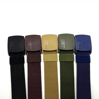 Nylon taktikai kötött öv, műanyag csattal, automata zárás, sokoldalú minimalist sportos stílus, kézzel készült kötés, termékkód Jl-511 yd, 2025 tavasz