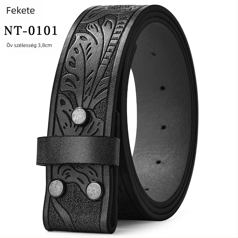 PU bőrből készült öv nagy ökörfej alakú csattal – ötvözet csattal, sima zárás, szélesség 2–4 cm, antik electroplattált felület és relief