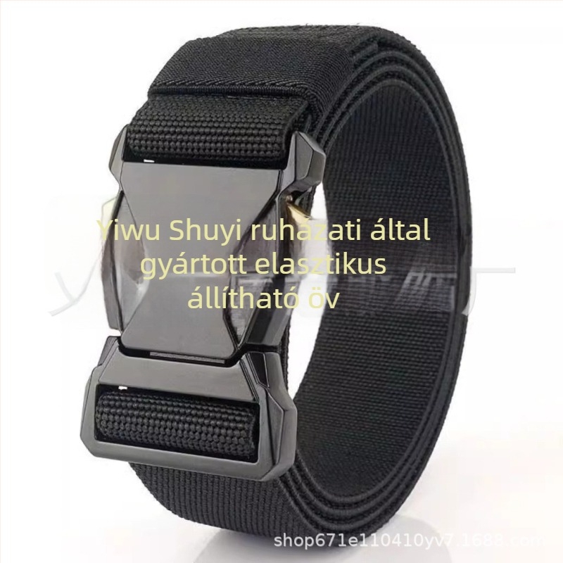 Férfi nylon szövött öv automata csattal, 2–4 cm szélesség, minimalist casual stílus, 2025 megjelenés
