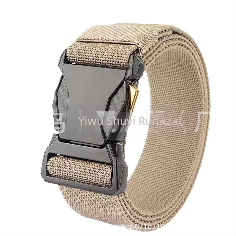 Férfi nylon szövött öv automata csattal, 2–4 cm szélesség, minimalist casual stílus, 2025 megjelenés
