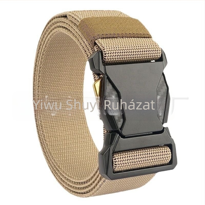 Férfi nylon szövött öv automata csattal, 2–4 cm szélesség, minimalist casual stílus, 2025 megjelenés