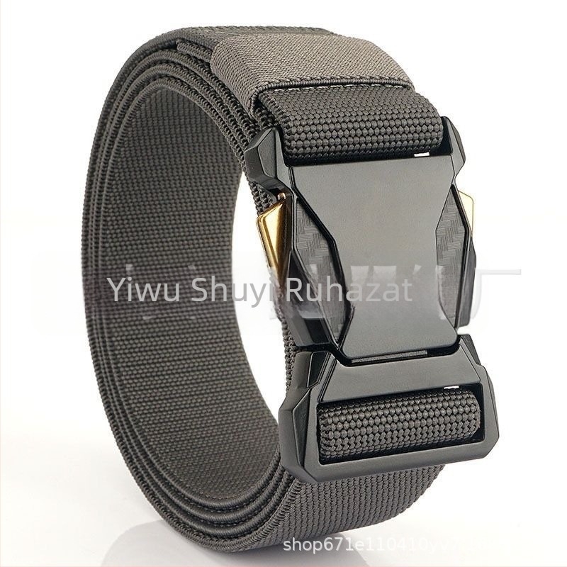 Férfi nylon szövött öv automata csattal, 2–4 cm szélesség, minimalist casual stílus, 2025 megjelenés