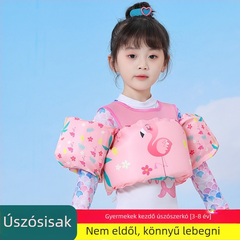 Gyermekeknek készült úszó mellény flamingó mintával - babák számára úszóruha (OEM)