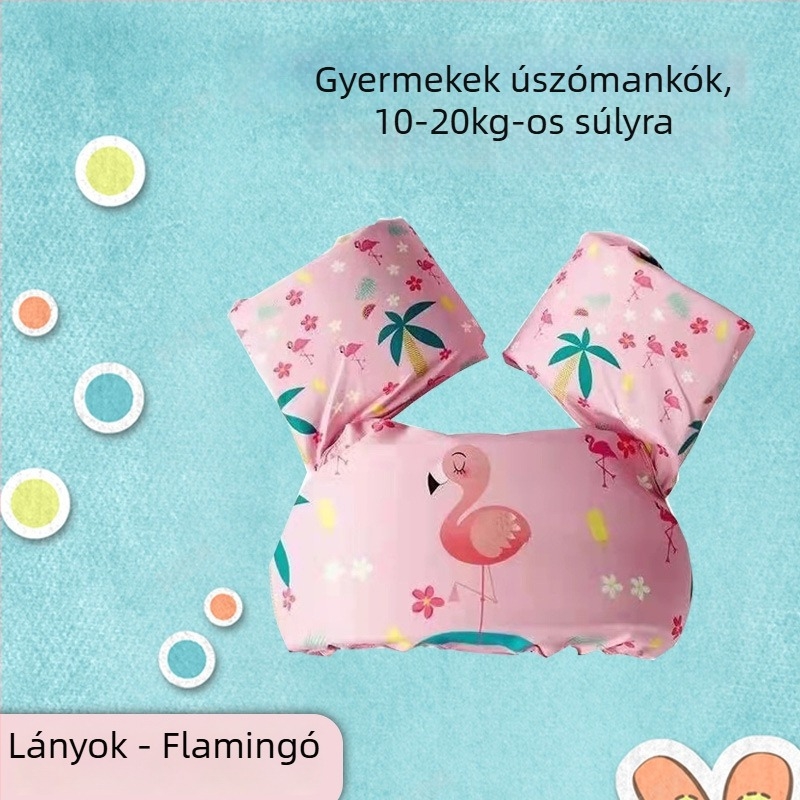Gyermekeknek készült úszó mellény flamingó mintával - babák számára úszóruha (OEM)