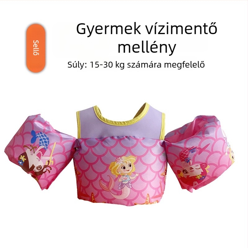 Gyermekeknek készült úszó mellény flamingó mintával - babák számára úszóruha (OEM)
