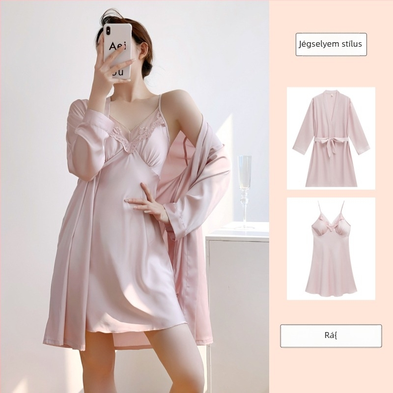 Jégselyem hálóing nőknek — vállpántos fazon melltartó párnával, 90–95% poliészter, 2025 tavaszán megjelenik