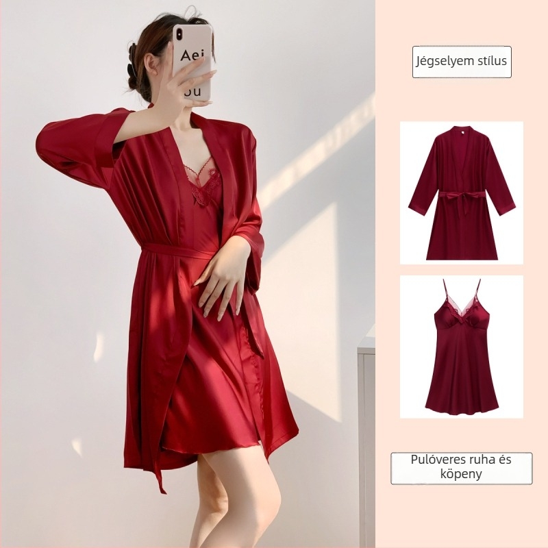 Jégselyem hálóing nőknek — vállpántos fazon melltartó párnával, 90–95% poliészter, 2025 tavaszán megjelenik