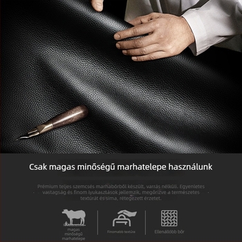 Bo Pai bőr laptophátizsák, 20–35L, USB interfész, férfiaknak üzleti hátizsák