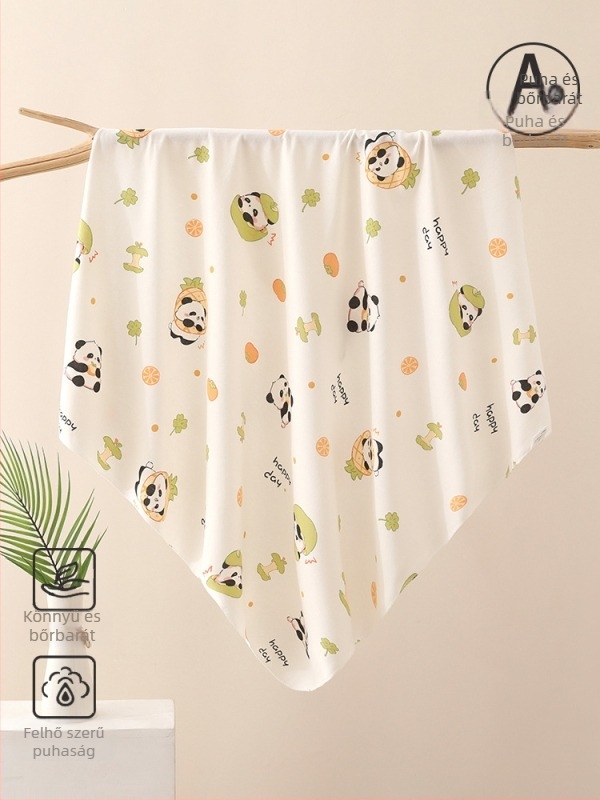 Su dou pamut baba swaddle kendő Cartoon mintával, A-kategóriás, babáknak és kiskorúaknak.
