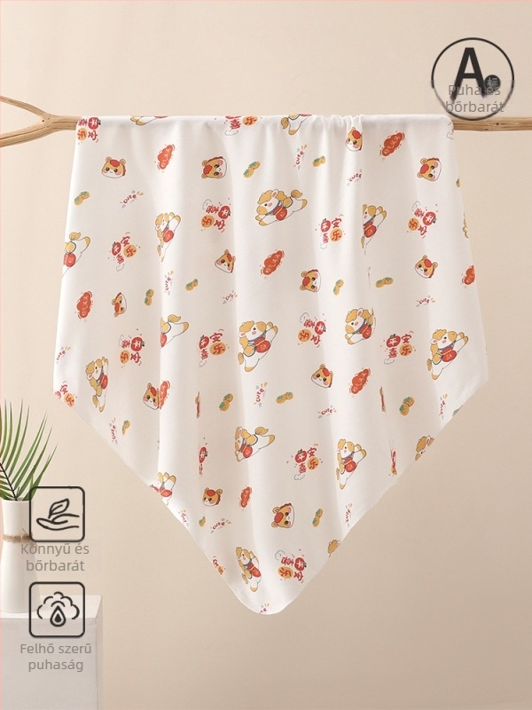 Su dou pamut baba swaddle kendő Cartoon mintával, A-kategóriás, babáknak és kiskorúaknak.