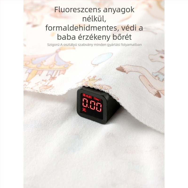 Su dou pamut baba swaddle kendő Cartoon mintával, A-kategóriás, babáknak és kiskorúaknak.