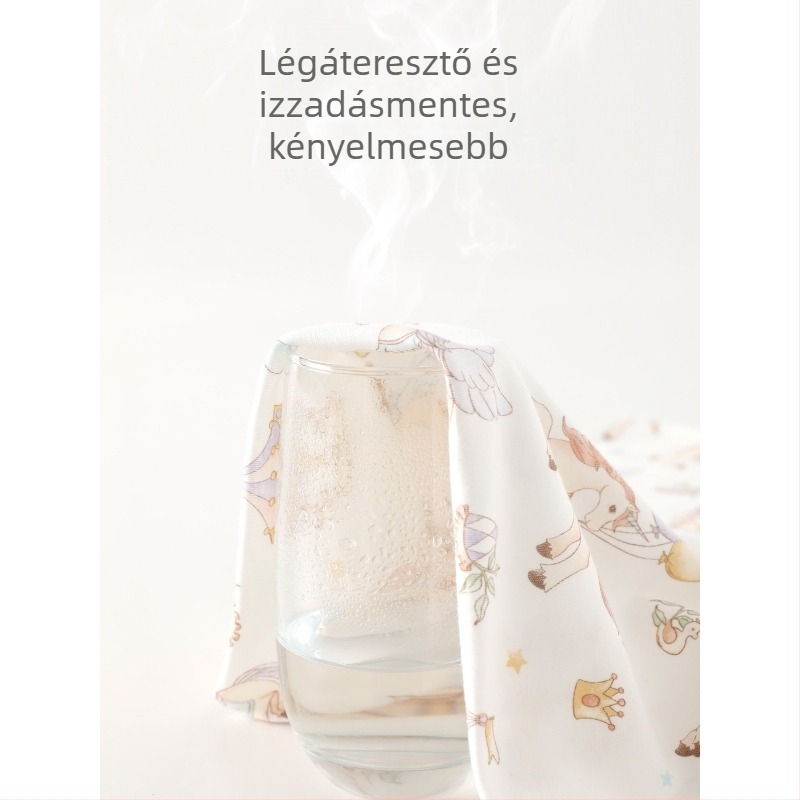 Su dou pamut baba swaddle kendő Cartoon mintával, A-kategóriás, babáknak és kiskorúaknak.