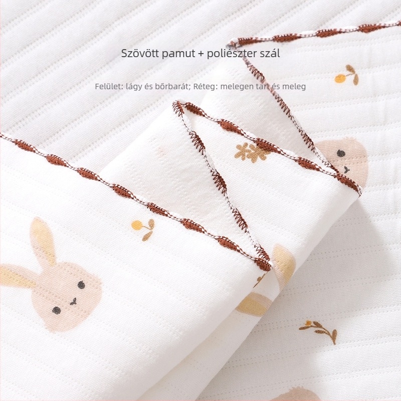 Soft Yun Baba ölelős paplan – 100% pamut külső, selyemszál töltet, 1 kg alatt, tavasz–ősz, 0–6 havi babák számára, testreszabható feldolgozás