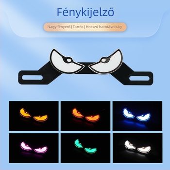 Motorkerékpár LED hátsó lámpa Démon Szem dizájnnal, villogó figyelmeztető fény hátsó ütközés elleni védelem, rendszám dekoratív fény, univerzális