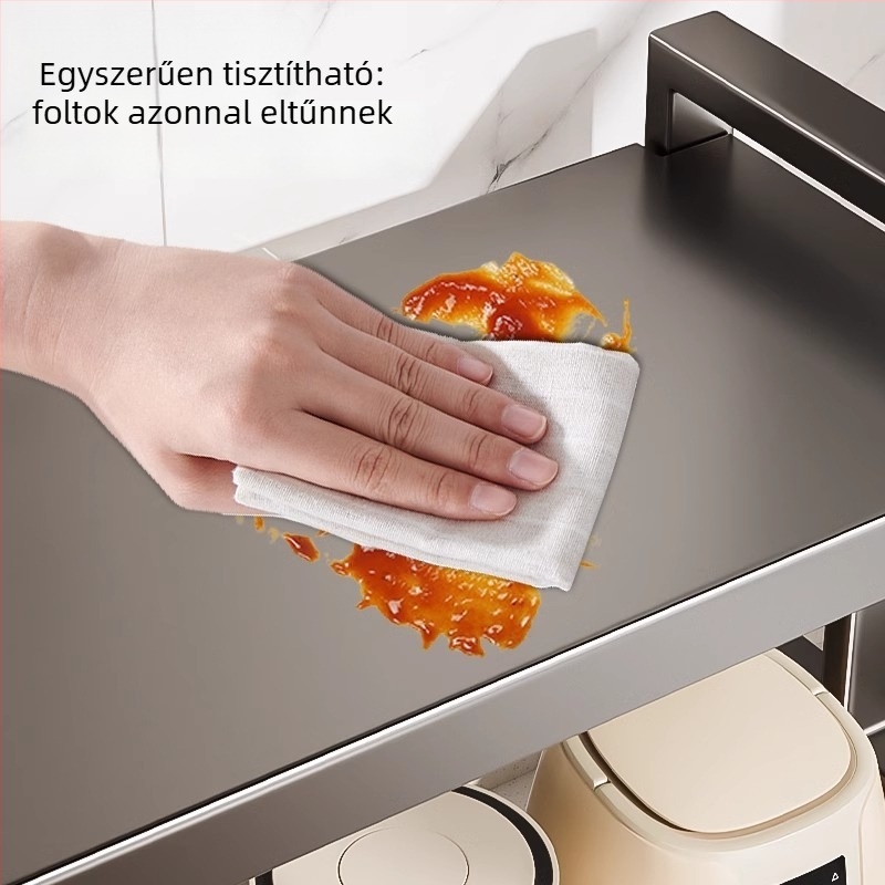 E-típusú szénacél mikrohullámú sütőpolc — fém szerkezet, Modell E, 1x1, OEM logó, Xiong Tribe Home Furnishing