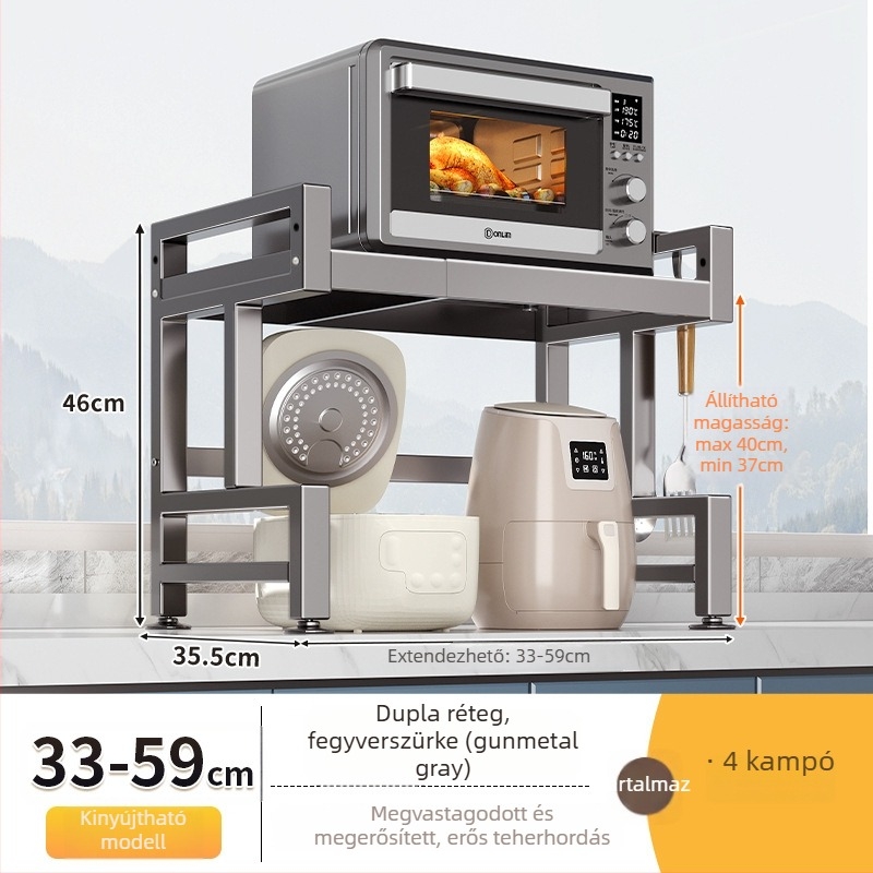 E-típusú szénacél mikrohullámú sütőpolc — fém szerkezet, Modell E, 1x1, OEM logó, Xiong Tribe Home Furnishing