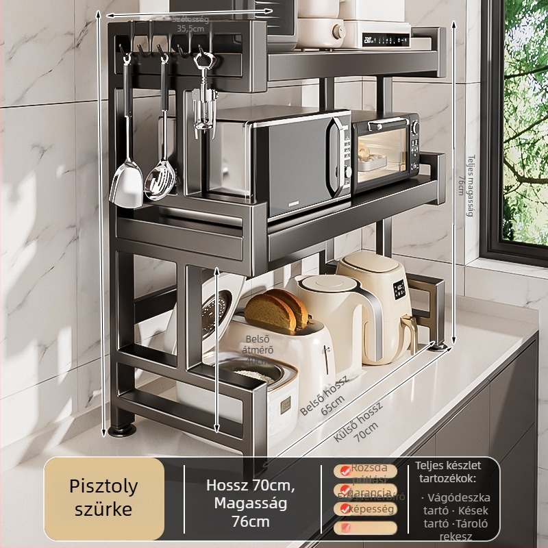 E-típusú szénacél mikrohullámú sütőpolc — fém szerkezet, Modell E, 1x1, OEM logó, Xiong Tribe Home Furnishing