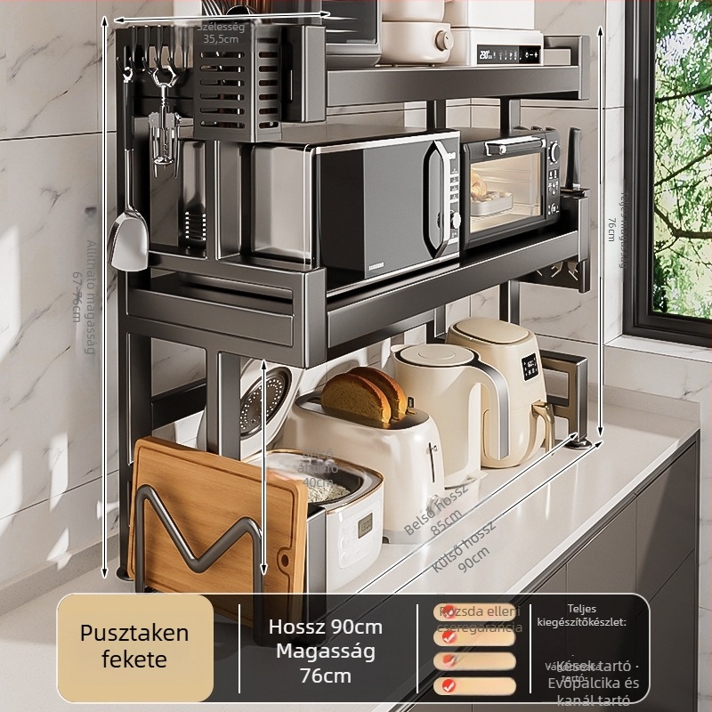 E-típusú szénacél mikrohullámú sütőpolc — fém szerkezet, Modell E, 1x1, OEM logó, Xiong Tribe Home Furnishing