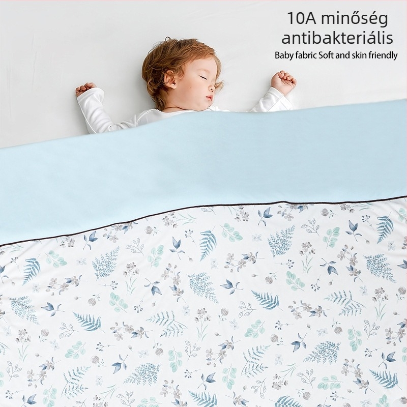 Gyermekek számára készült pléd 100% pamutból, 800–999 g, újszülötteknek és 6 éves korig, gépi mosás, minden évszak, rajzfilm stílus, Mumu bear