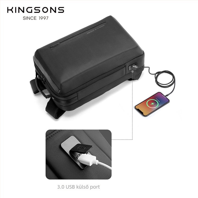 Férfi üzleti hátizsák — 20–35 L, Poliészter, Légáteresztő, Vízálló, 15.6 inch laptop kompatibil
