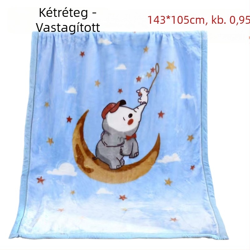 Anbeishimeng téli duplarétegű babatakaró, rajzfilm stílusú, 800–1000 g, szintetikus rost