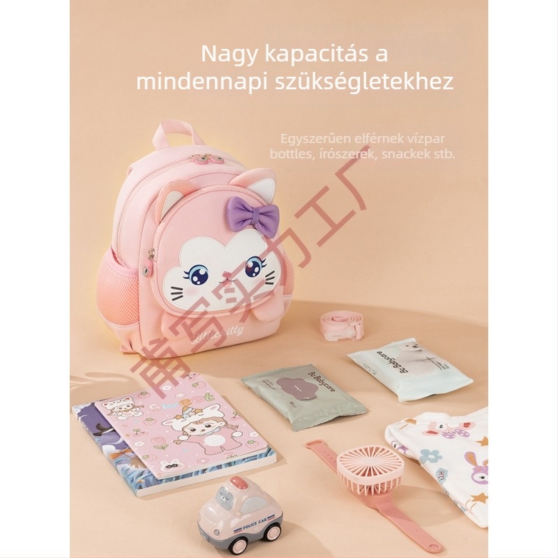 Ovodás lányok hátizsákja – aranyos állatmintás, könnyű iskolai táska (diving cloth; lélegző; vízálló; ultra-könnyű; gerinctámogatás)