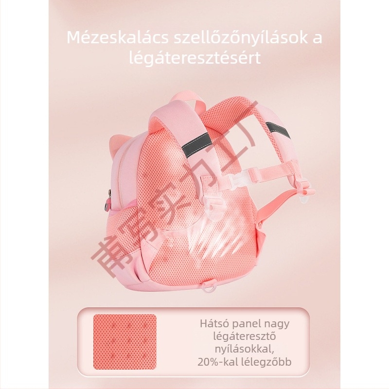 Ovodás lányok hátizsákja – aranyos állatmintás, könnyű iskolai táska (diving cloth; lélegző; vízálló; ultra-könnyű; gerinctámogatás)
